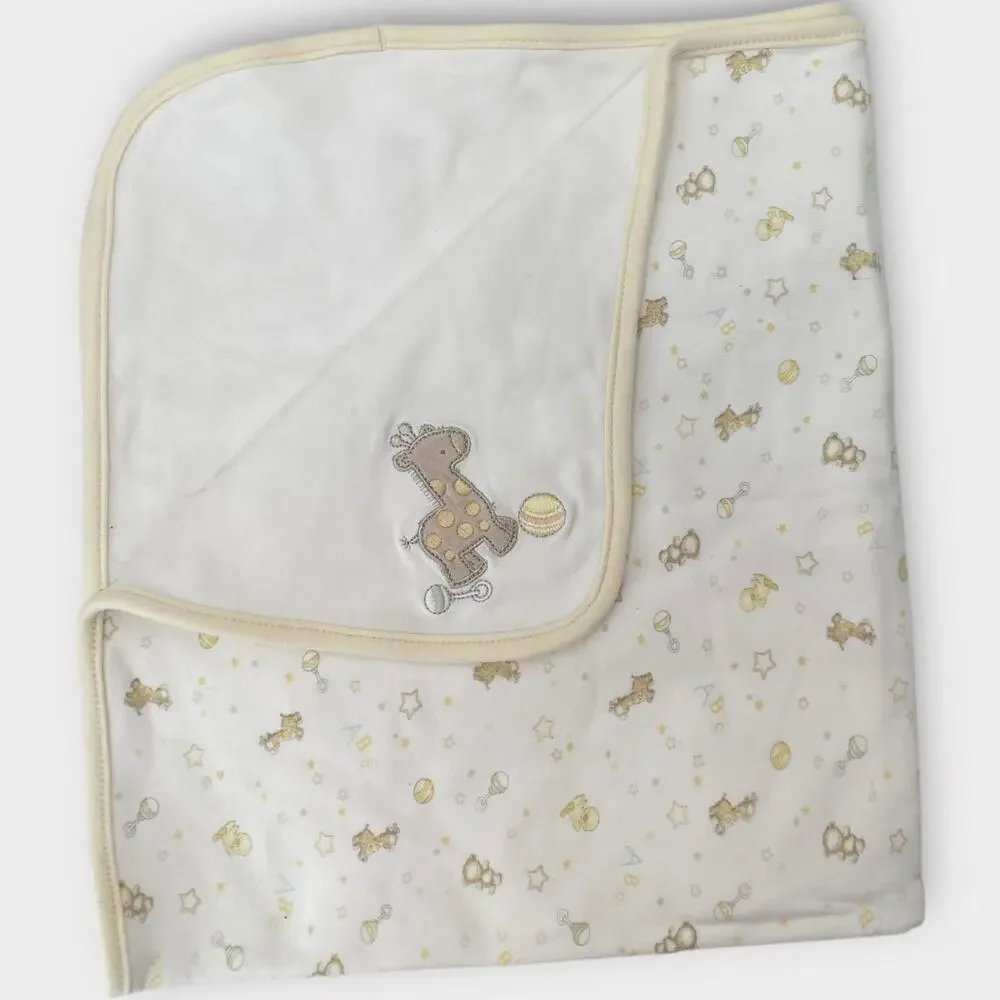 2011 First Impressions Yellow Giraffe Baby Blanket Ball Rattle Teddy Bears Duck